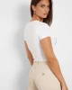 Guess Ss Rn 4G Logo Tee Kadın Beyaz T-Shirt W4YI37J1314-G011