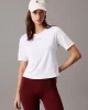 Calvin Klein Kadın Beyaz Regular Fit Logolu Crop T-Shirt
