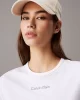 Calvin Klein Kadın Beyaz Regular Fit Logolu Crop T-Shirt