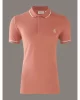 Calvin Klein Erkek Şeritli Logolu Turuncu Polo Yaka T-shirt