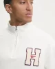 Tommy  Jeans  Erkek Beyaz Fermuarlı Sweatshirt