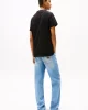 Tommy Jeans Erkek   Logolu Siyah  Slim T-Shirt