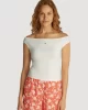 Tommy  Jeans  Kadın  Beyaz  Tekne Yaka T-shirt