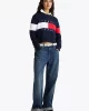 Tommy Hilfiger Kadın Renk Bloklu Lacivert Bayrak Kazak