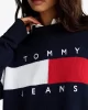 Tommy Hilfiger Kadın Renk Bloklu Lacivert Bayrak Kazak