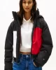 Tommy  Hilfiger Kadın Arka Logo Renk Bloklu Şişme Mont