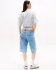 Tommy Jeans Kadın Kısa Kollu Düğüm Detaylı Crop Gömlek