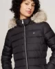 Tommy Jeans Kadın Kürk Kaplamalı Siyah Mont