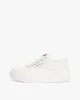 Tommy Hilfiger Kadın Bej Platform Tabanlı Kanvas Sneaker