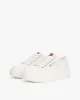 Tommy Hilfiger Kadın Bej Platform Tabanlı Kanvas Sneaker