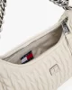 Tommy Hilfiger Kadın Bej Iconic Kapitone Omuz Çantası