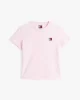 Tommy Jeans Kadın  Pembe Badge Crew Yaka Tişört