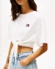 Tommy Jeans Kadın Yale Blue Düğüm Detaylı Logolu Tişört