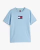 Tommy Hilfiger Kadın Mavi Logolu Rahat Kesim T-Shirt