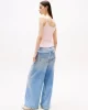 Tommy Hilfiger Kadın Askılı Logolu Pembe Crop Top