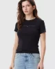 Tommy Jeans  Kadın Siyah Slim Fit T-Shirt