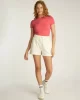 Tommy Jeans Kadın Logolu Kırmızı Slim Fit T-Shirt