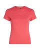 Tommy Jeans Kadın Logolu Kırmızı Slim Fit T-Shirt