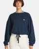 Tommy Jeans Kadın Lacivert Bağcık Detaylı Logolu Sweatshirt