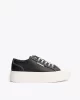 Tommy Hilfiger Kadın Deri Kontrast Dikişli Platform Sneaker
