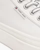 Tommy Hilfiger Deri Kontrast Dikişli Platform Spor Sneaker