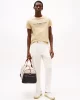 Tommy Hilfiger Erkek Bej Logolu T-Shirt