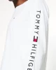 Tommy Hilfiger Erkek Beyaz Jersey Logolu Sweatshırt