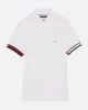 Tommy Hilfiger Erkek Beyaz Kol Detaylı Polo Yaka T-Shirt