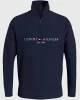 Tommy Hilfiger Erkek Lacivert Logolu Kazak