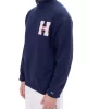 Tommy  Jeans  Erkek Lacivert  Fermuarlı Sweatshirt