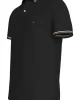 Tommy Hilfiger Erkek Siyah Logolu   Polo T-Shirt