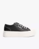 Tommy Hilfiger Kadın Deri Kontrast Dikişli Platform Sneaker
