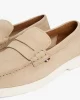 Tommy Hilfiger  Erkek  Bej Deri Logolu  Loafer