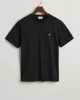 GANT Erkek Siyah Regular Fit Bisiklet Yaka T-Shirt 2003184.5