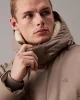 Calvin Klein Erkek Gri  Pamuklu  Kapüşonlu Uzun Mont