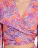 Guess Kadın Çok Renkli Bağlamalı Kısa Kimono Üst