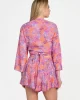 Guess Kadın Çok Renkli Bağlamalı Kısa Kimono Üst