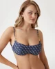 Guess Kadın Mavi Balenli Bralette Bikini Üst