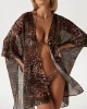 Guess Kadın Leopar Desenli Kimono Üst
