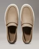 Calvin Klein Erkek   Bej  Deri Loafer
