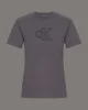 Calvin Klein CK APPLIQUE REGULAR TEE Kadın Gri T-Shirt