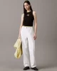 CK Jeans Kadın Monologo Rib Tank Top Siyah Crop J20J225301-BEH
