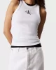 CK Jeans Kadın Monologo Rib Tank Top Beyaz Body J20J225301-YAA