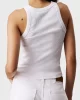 CK Jeans Kadın Monologo Rib Tank Top Beyaz Body J20J225301-YAA