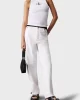 CK Jeans Kadın Monologo Rib Tank Top Beyaz Body J20J225301-YAA