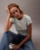 CK Jeans Kadın Monogram Baby Yeşil T-shirt LV047AB802-D1T