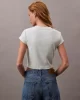 CK Jeans Kadın Monogram Baby Yeşil T-shirt LV047AB802-D1T