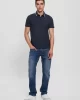 Guess Erkek Mavi Quattro G Şeritli Polo Tişört