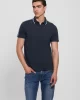 Guess Erkek Mavi Quattro G Şeritli Polo Tişört