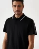 Guess Erkek Siyah Quattro G Şeritli Polo Tişört